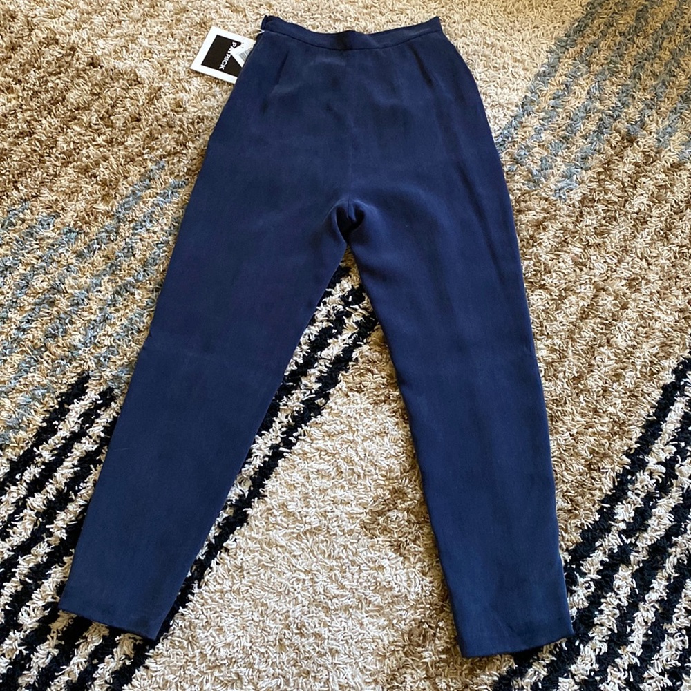 Vintage 100% Silk High Rise Trousers